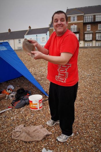 Jason Fairless 33cm Plaice at Hythe Kent 12 March 2017